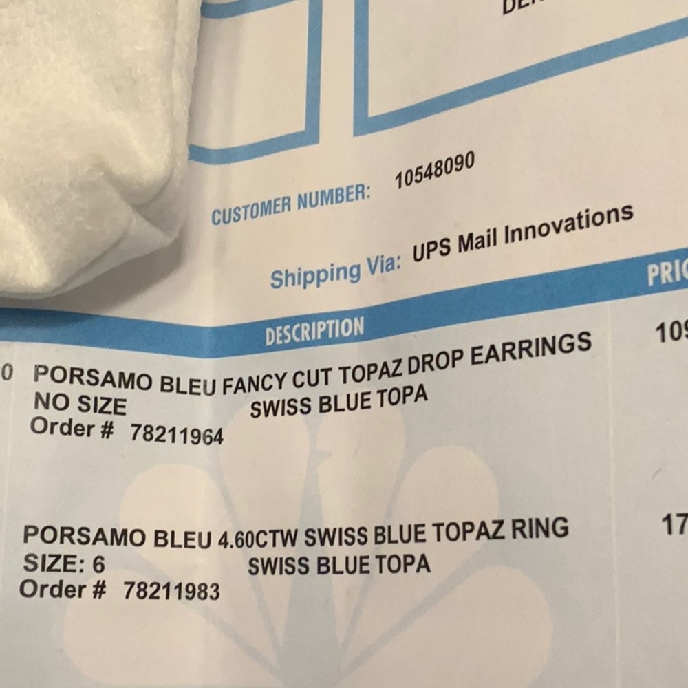 Porsamo Bleu Topaz drop earrings - Picture 5 of 5